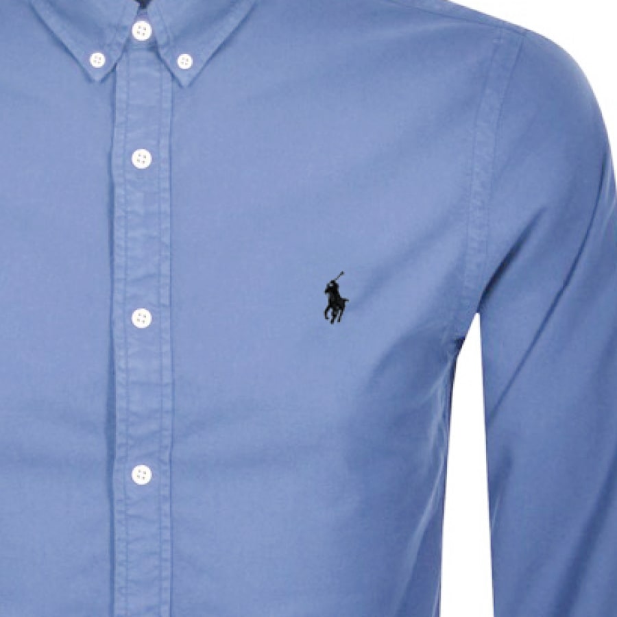 Alternative Image for ProductRalph Lauren Slim Fit Long Sleeve Shirt Blue3